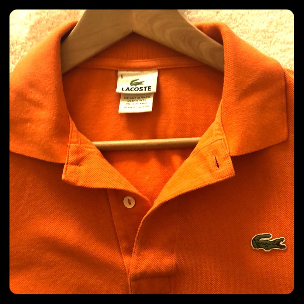 LACOSTE Orange Polo EUR SIZE 5